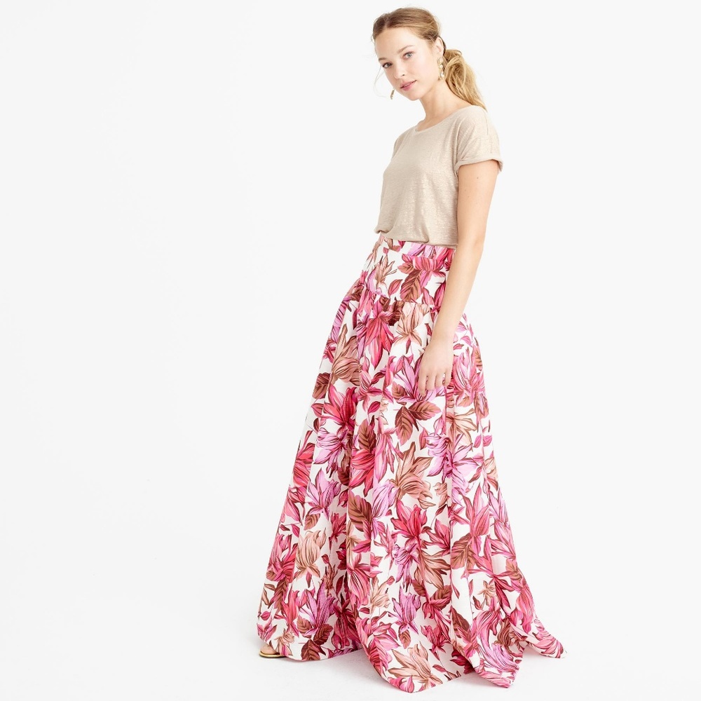J. Crew Collection Crinoline Skirt Romantic Floral
